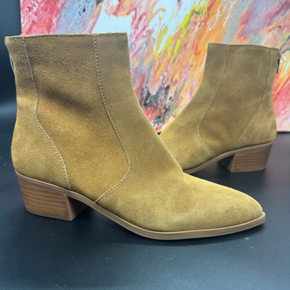Suede Dolce Vita Avela Booties Camel SZ7 - Picture 5 of 13